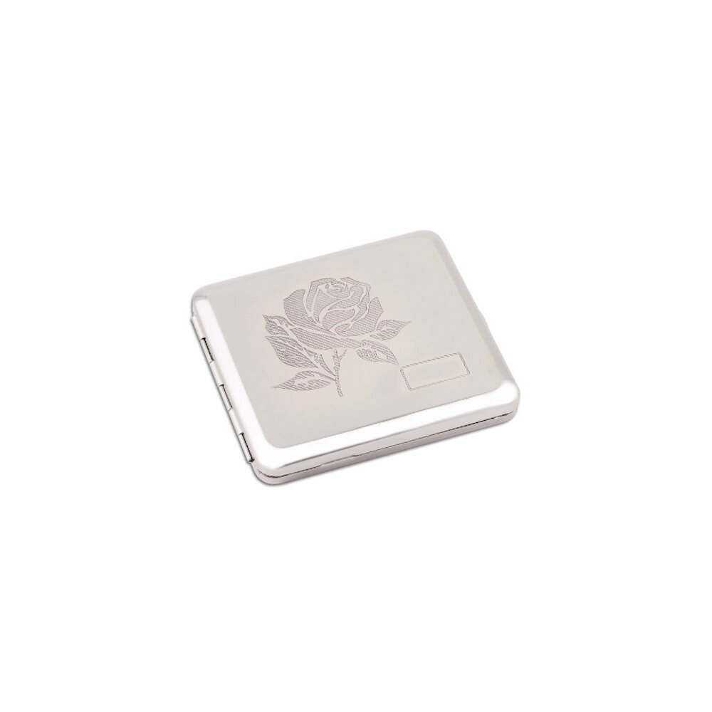 v.H. Zigarettenetui Metall Rose 18er