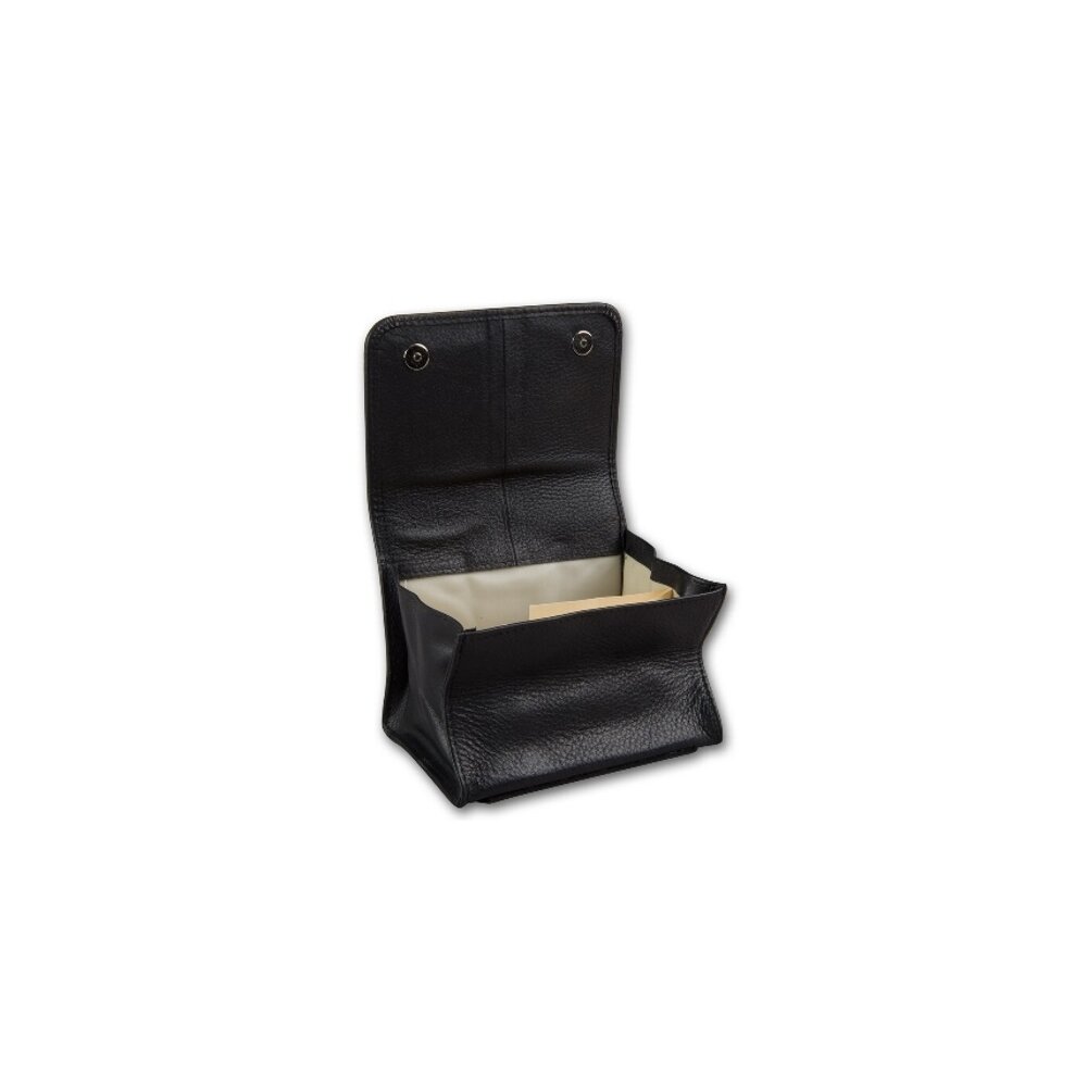 Stellbeutel Leder schwarz