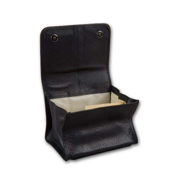 Stellbeutel Leder schwarz