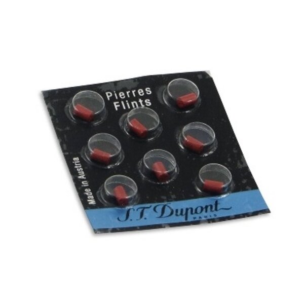 ST.DUPONT Feuerzeugsteine rot 8er