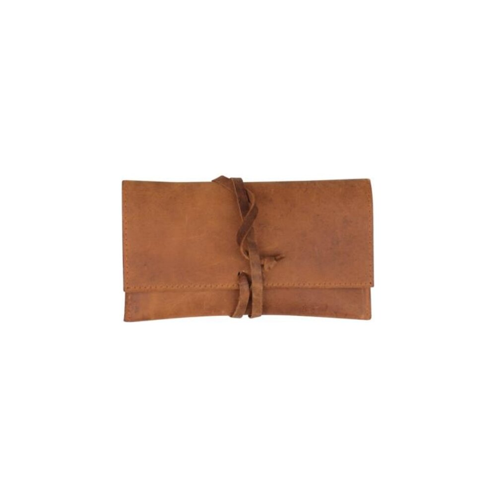 Feinschnitttasche Leder braun antik