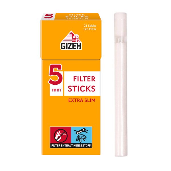 GIZEH Tip Sticks Extra Slim 5mm 126er
