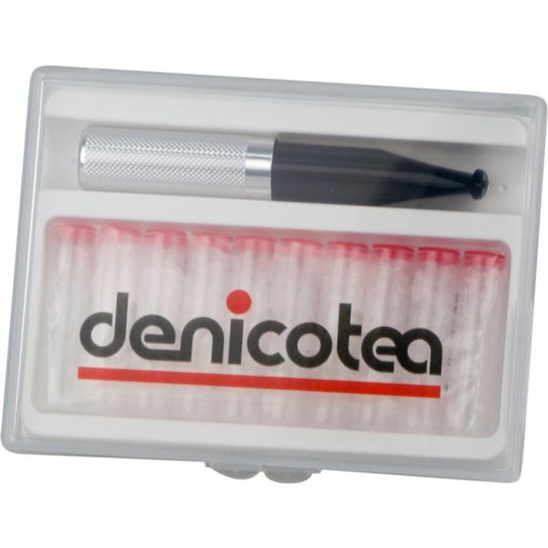 Denicotea Zigarettenspitze Automatic silber/guillochiert K plus 10 Filter