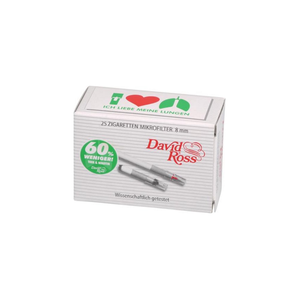 DAVID ROSS Zigarettenfilter-Aufsatz 8mm 25er