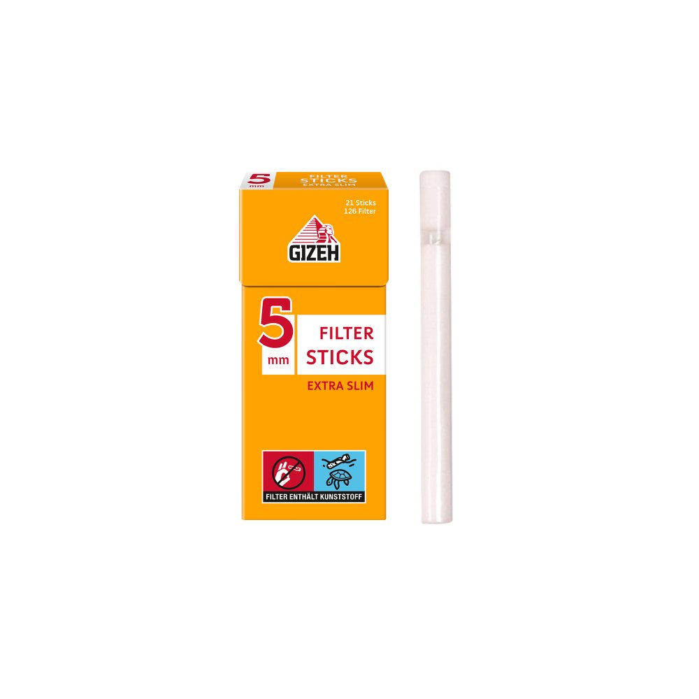 GIZEH Filter Sticks Extra Slim 5,3mm 126er
