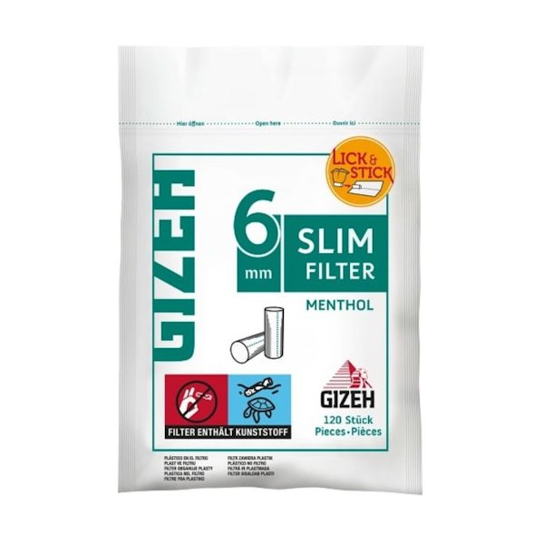GIZEH Slim Filter Menthol 6mm 120er