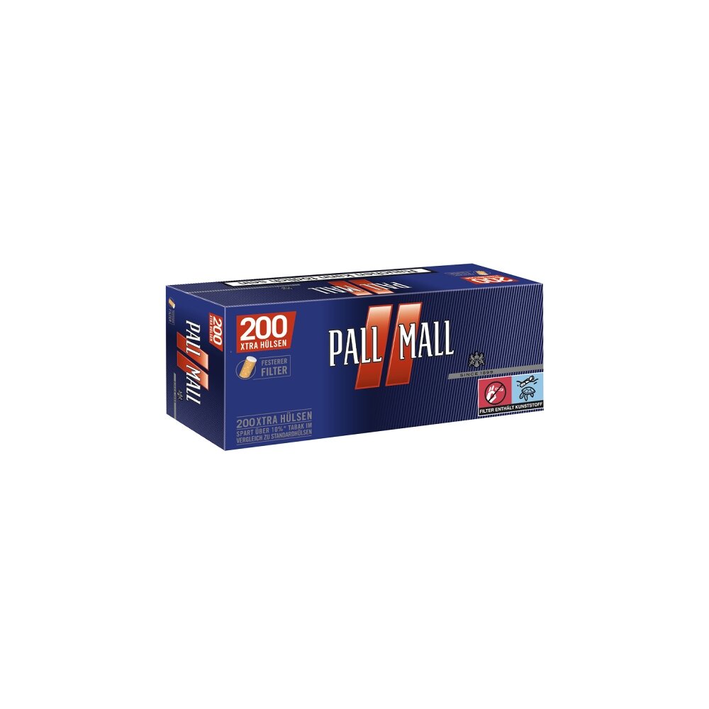 PALL MALL Red  Xtra Hülsen  200 Stück Packung
