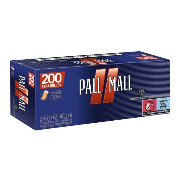 PALL MALL Red  Xtra Hülsen  200 Stück Packung