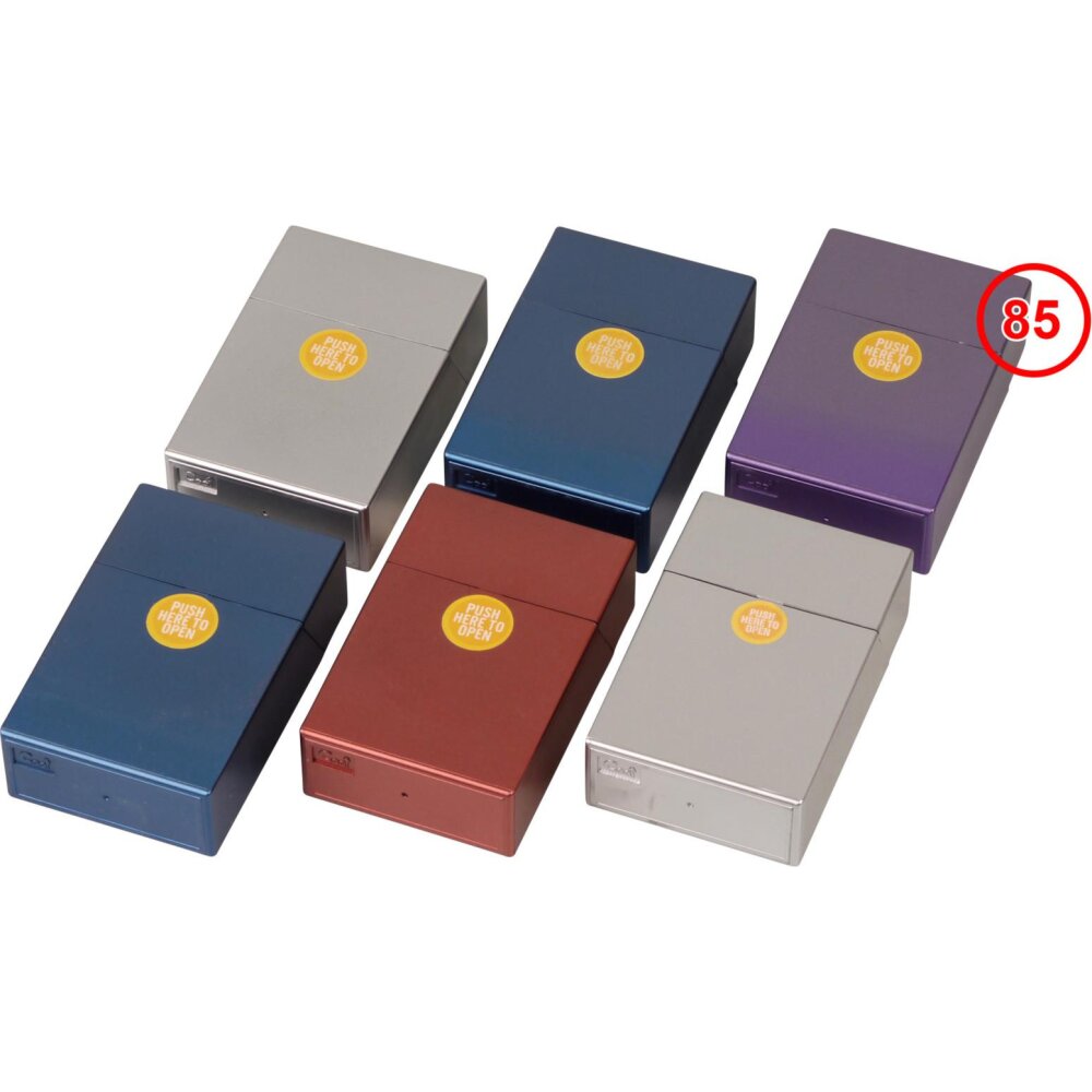 Zigarettenbox Kunststoff metallic 20er silber