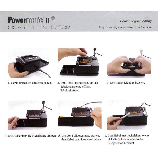 Powermatic II Plus Elektrische Stopfmaschine Schwarz