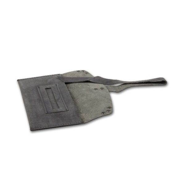 Feinschnitttasche Leder Hunter schwarz