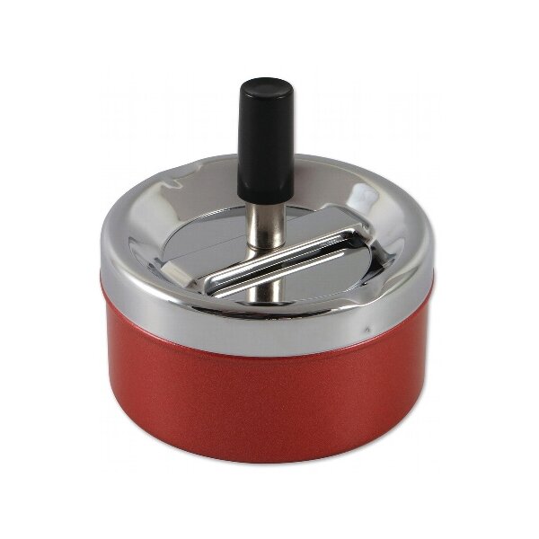 Schleuderascher chrom/rot 9cm