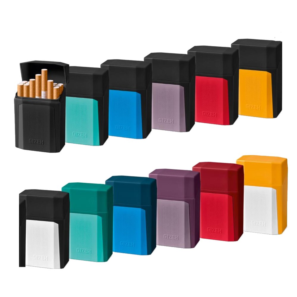 Zigarettenbox Flip Case Gizeh schwarz/weiß 21er