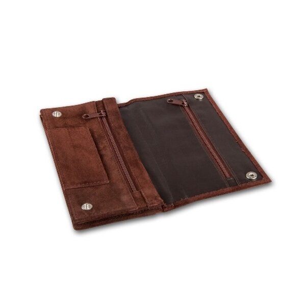 Feinschnitttasche Wildleder braun