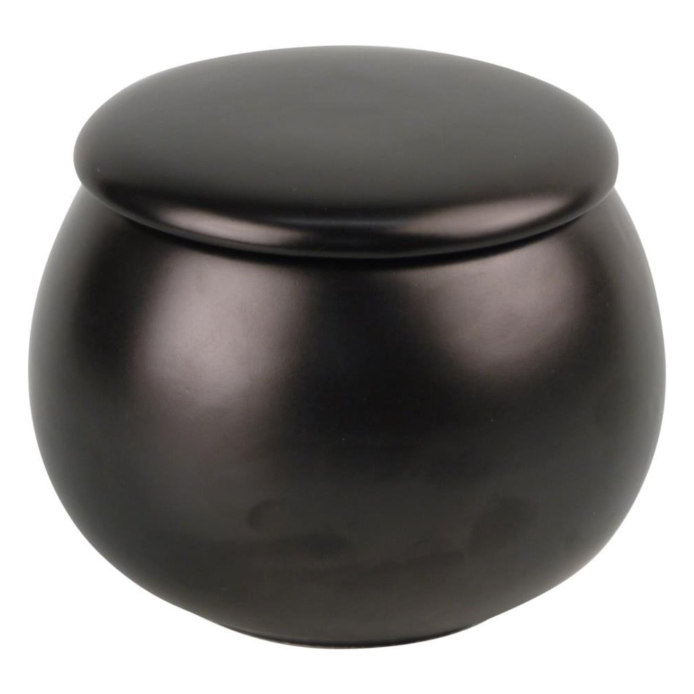 Tabaktopf Keramik schwarz