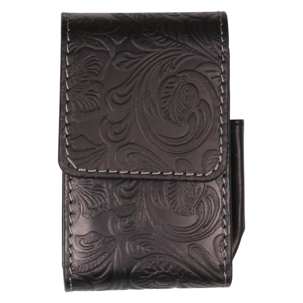 Packungsetui Leder schwarz Flower 85/100mm