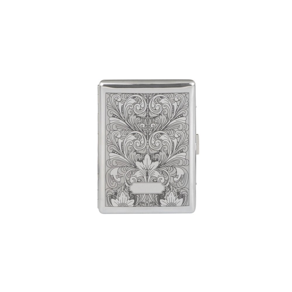 Pearl Zigarettenetui Metall silber Ornamente 100mm 9er