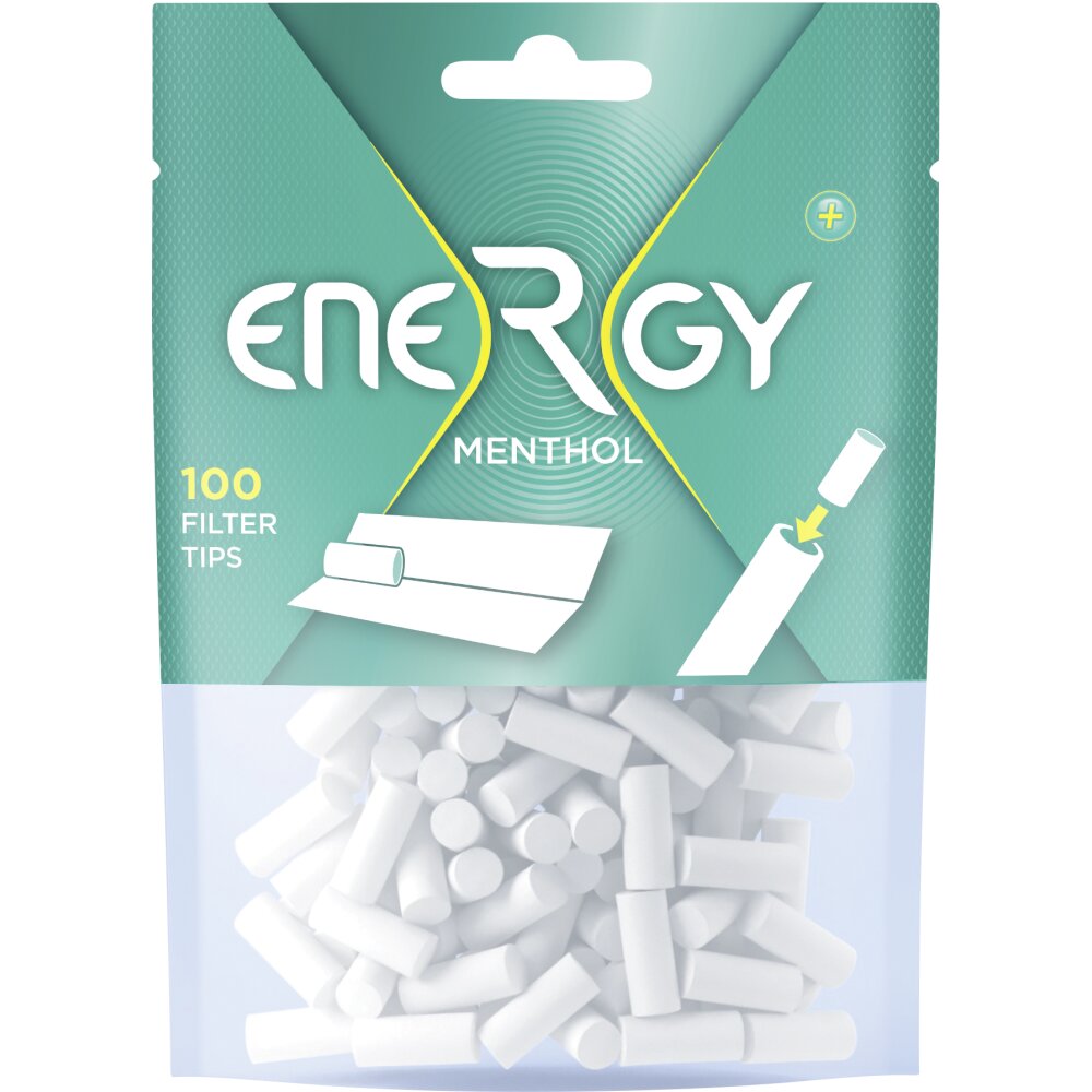 ENERGY+ Menthol Filter Tips 100 Filter pro Beutel