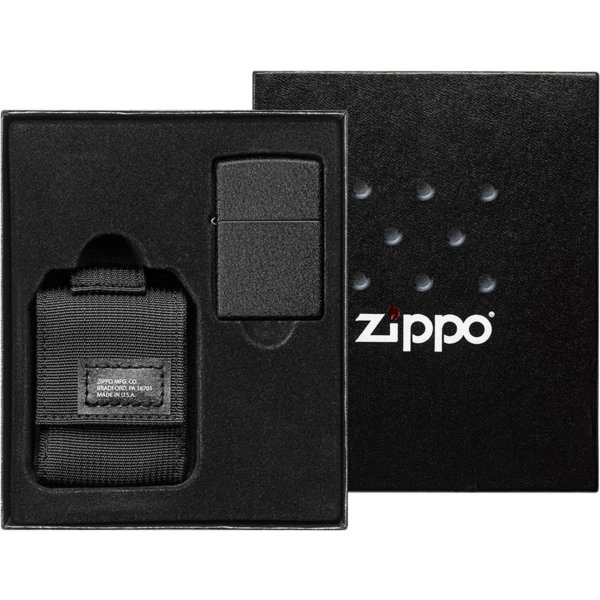 Zippo Set Black Crackle schwarz 60005678