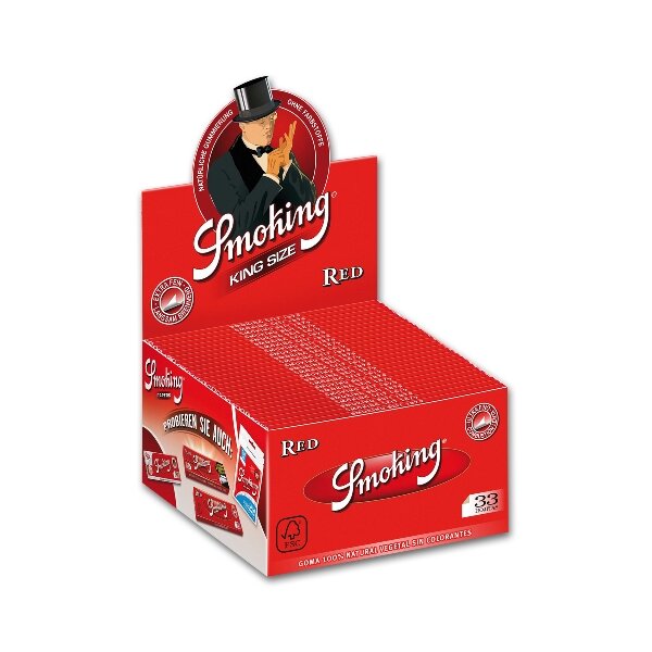 SMOKING King Size Red 25x33 Bl.