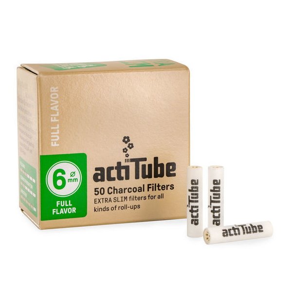 ActiTube Aktivkohlefilter Extra Slim 6mm 50er