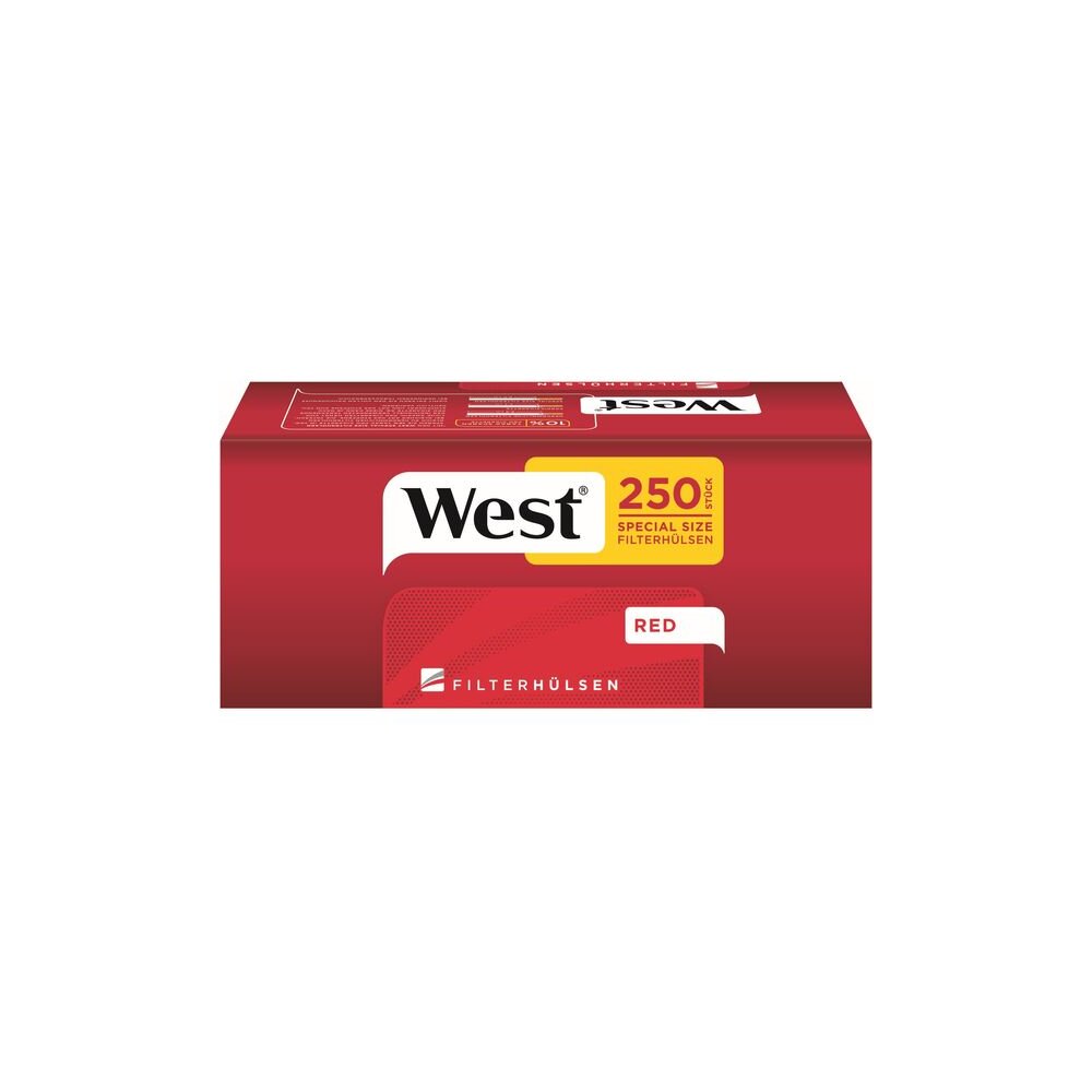 West Red 200 Zigarettenhülsen (200 Stück
