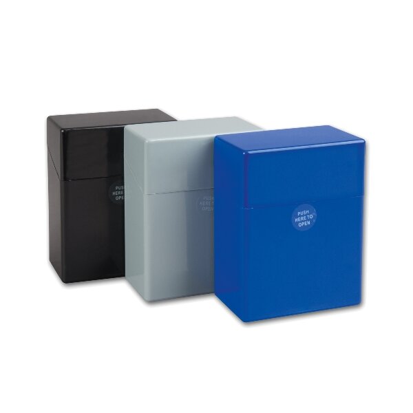 Zigarettenbox Kunststoff XXL 40er blau