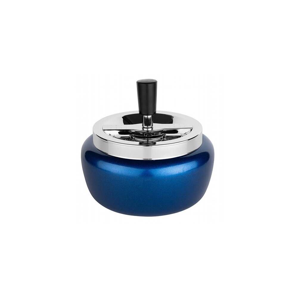 Schleuderascher blau/chrom 13cm