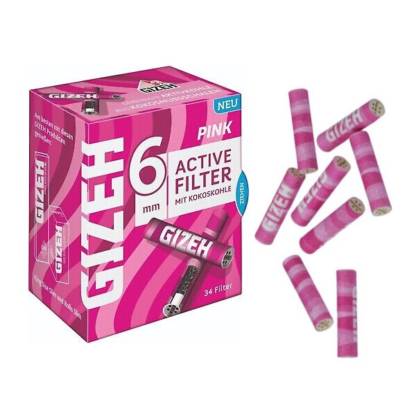 GIZEH Active Filter Pink 6mm 34er