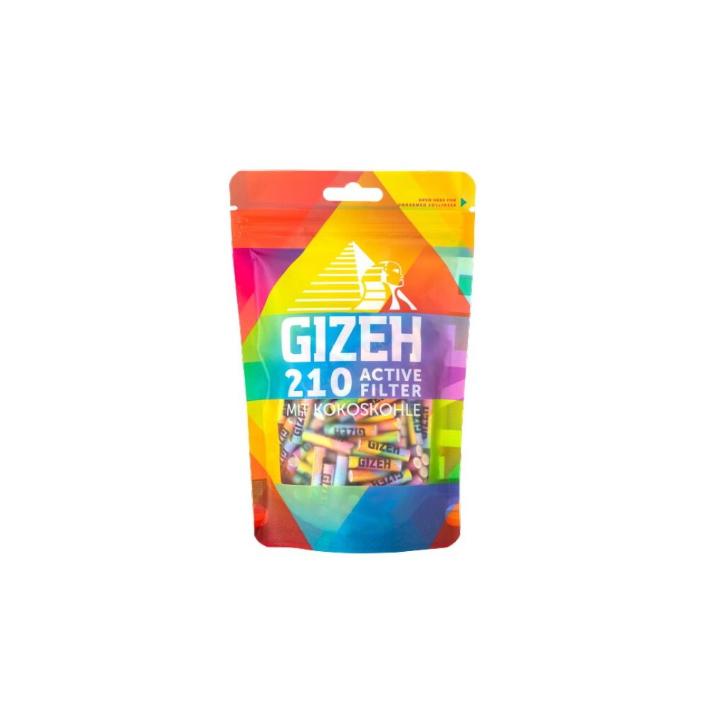 GIZEH Active Filter Rainbow 6mm 210er