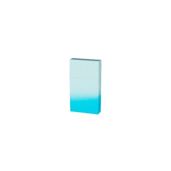 Zigarettenbox Kunststoff Slim hellblau