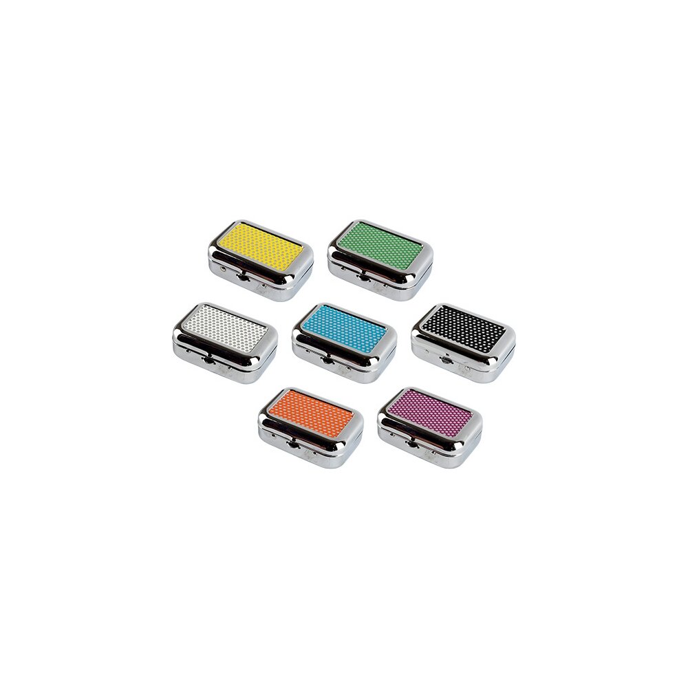 Taschenascher Metall farbig silber