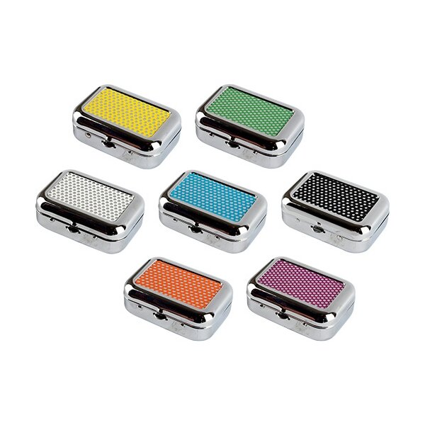 Taschenascher Metall farbig silber