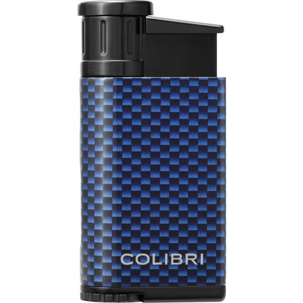 COLIBRI Feuerzeug Evo Carbondesign blau
