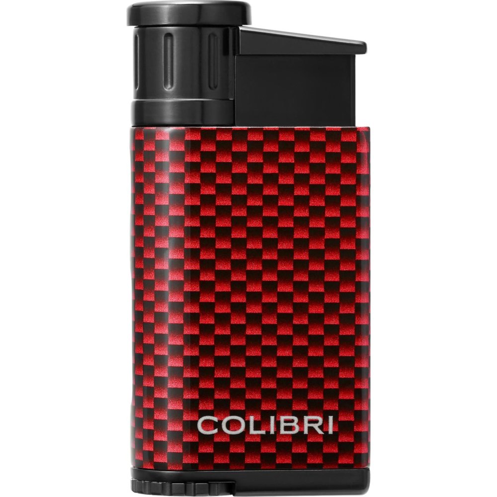 COLIBRI Feuerzeug Evo Carbondesign rot
