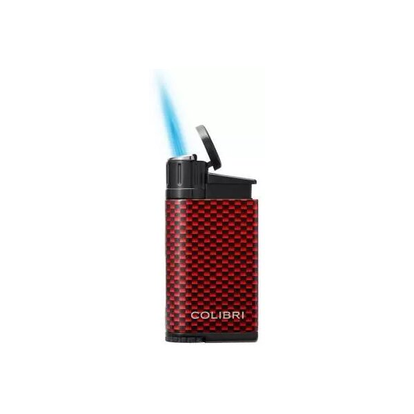 COLIBRI Feuerzeug Evo Carbondesign rot