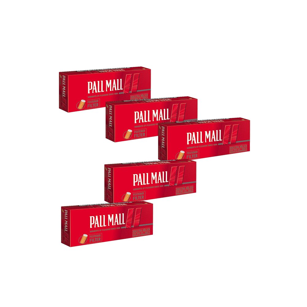 Pall Mall Red Xtra Hülsen 5x200er