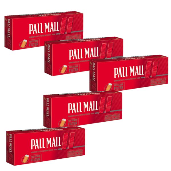 Pall Mall Red Xtra Hülsen 5x200er