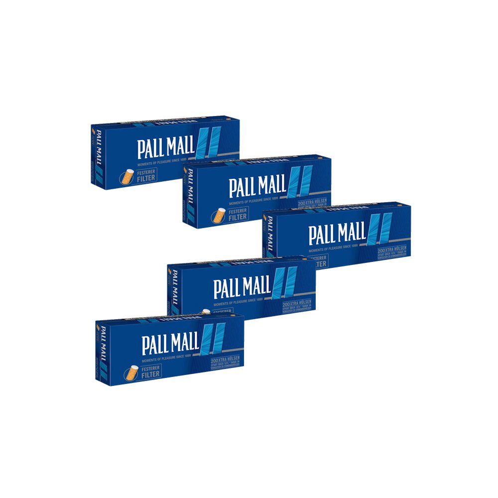 Pall Mall Blue Xtra Hülsen 5x200er