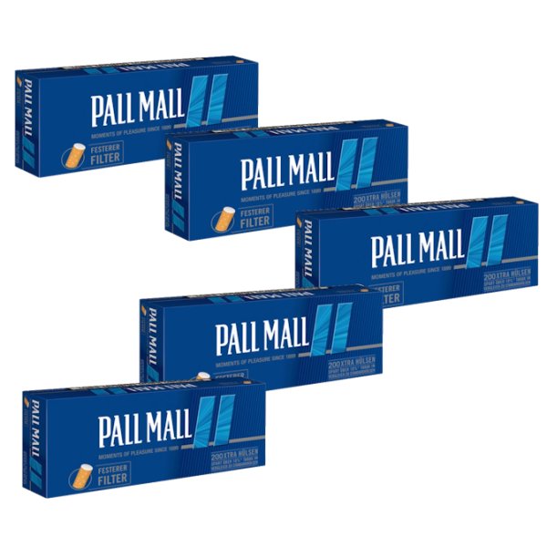 Pall Mall Blue Xtra Hülsen 5x200er