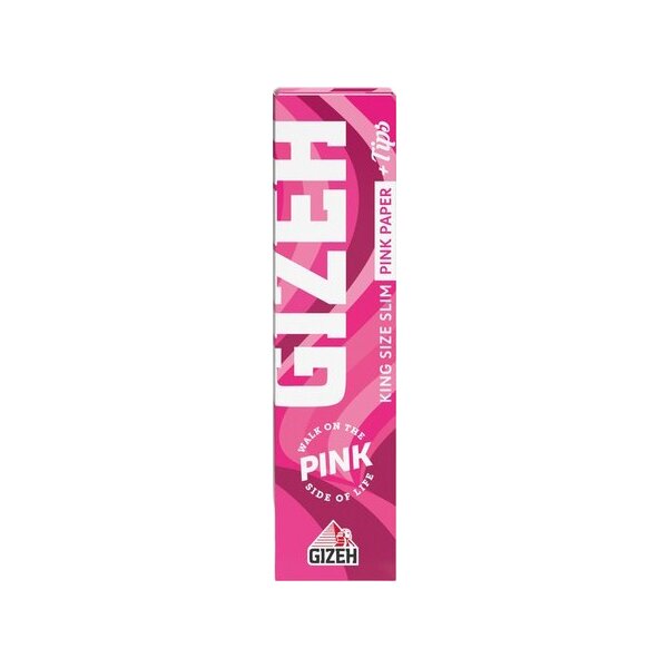 GIZEH PINK King Size Slim + Tips 26x34 Bl.