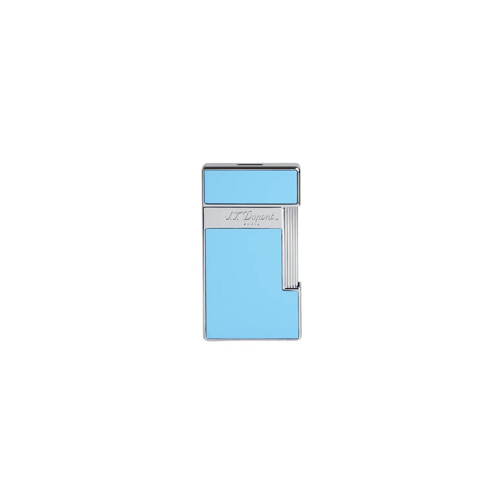 St.Dupont Feuerzeug Slimmy Shiny Light Blue Lacquer 028007