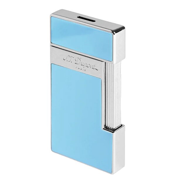 St.Dupont Feuerzeug Slimmy Shiny Light Blue Lacquer 028007