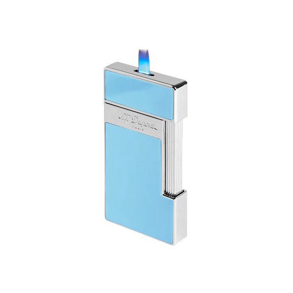 St.Dupont Feuerzeug Slimmy Shiny Light Blue Lacquer 028007