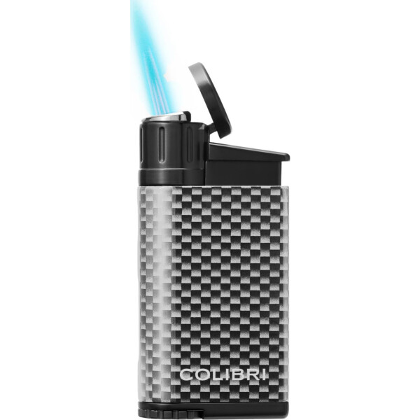 COLIBRI Feuerzeug Evo Carbondesign silber