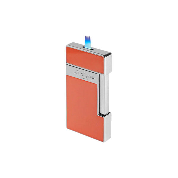 St.Dupont Feuerzeug Slimmy Korallenlack Chrom 028006
