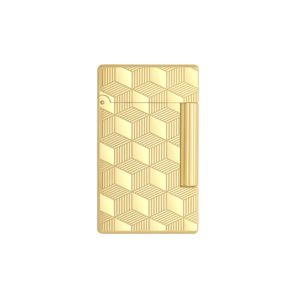 St.Dupont Feuerzeug Initial Cube vergoldet 020841