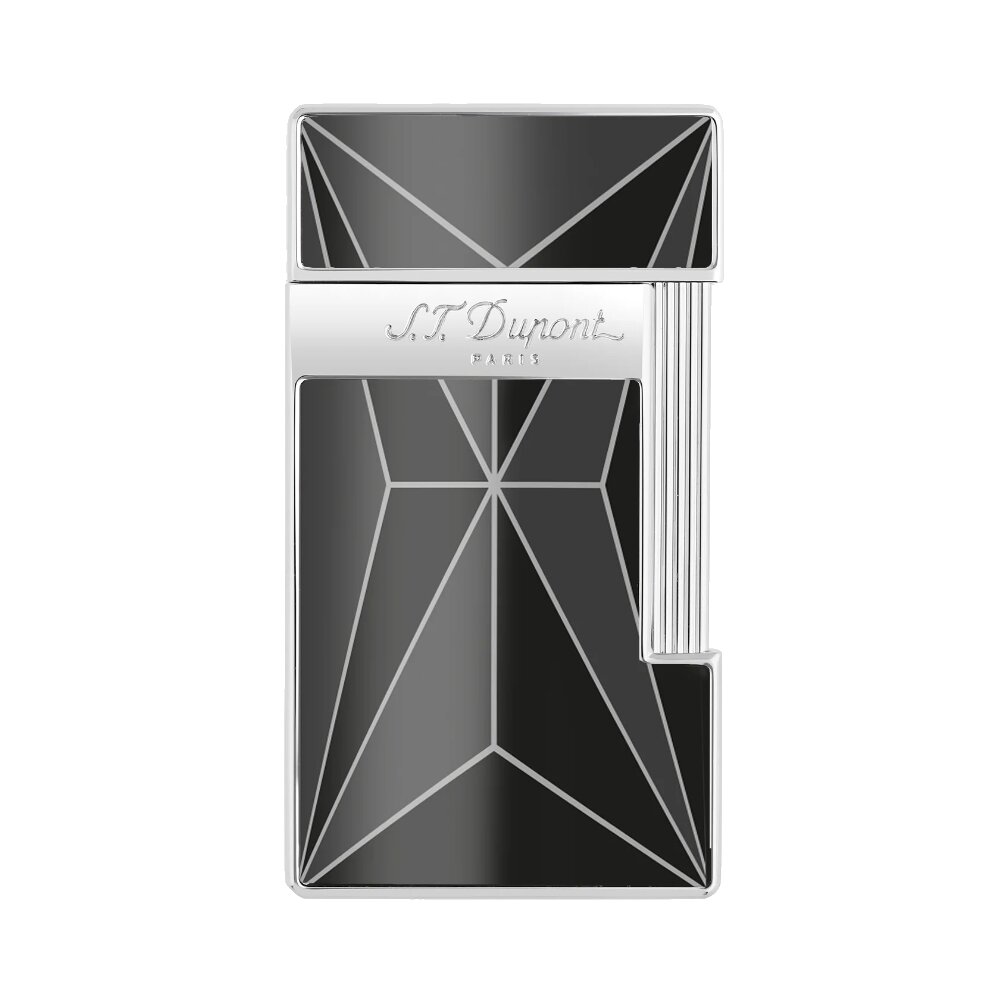 St.Dupont Feuerzeug Slimmy Schwarz/Chrom 028070