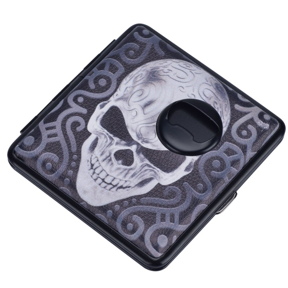 CHAMP Zigarettenetui Skull 20er mit Flaschenöffner Motiv 1
