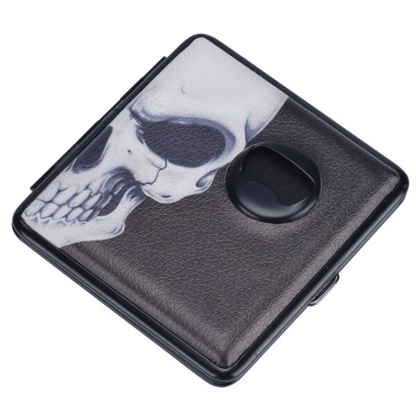 CHAMP Zigarettenetui Skull 20er mit Flaschenöffner...